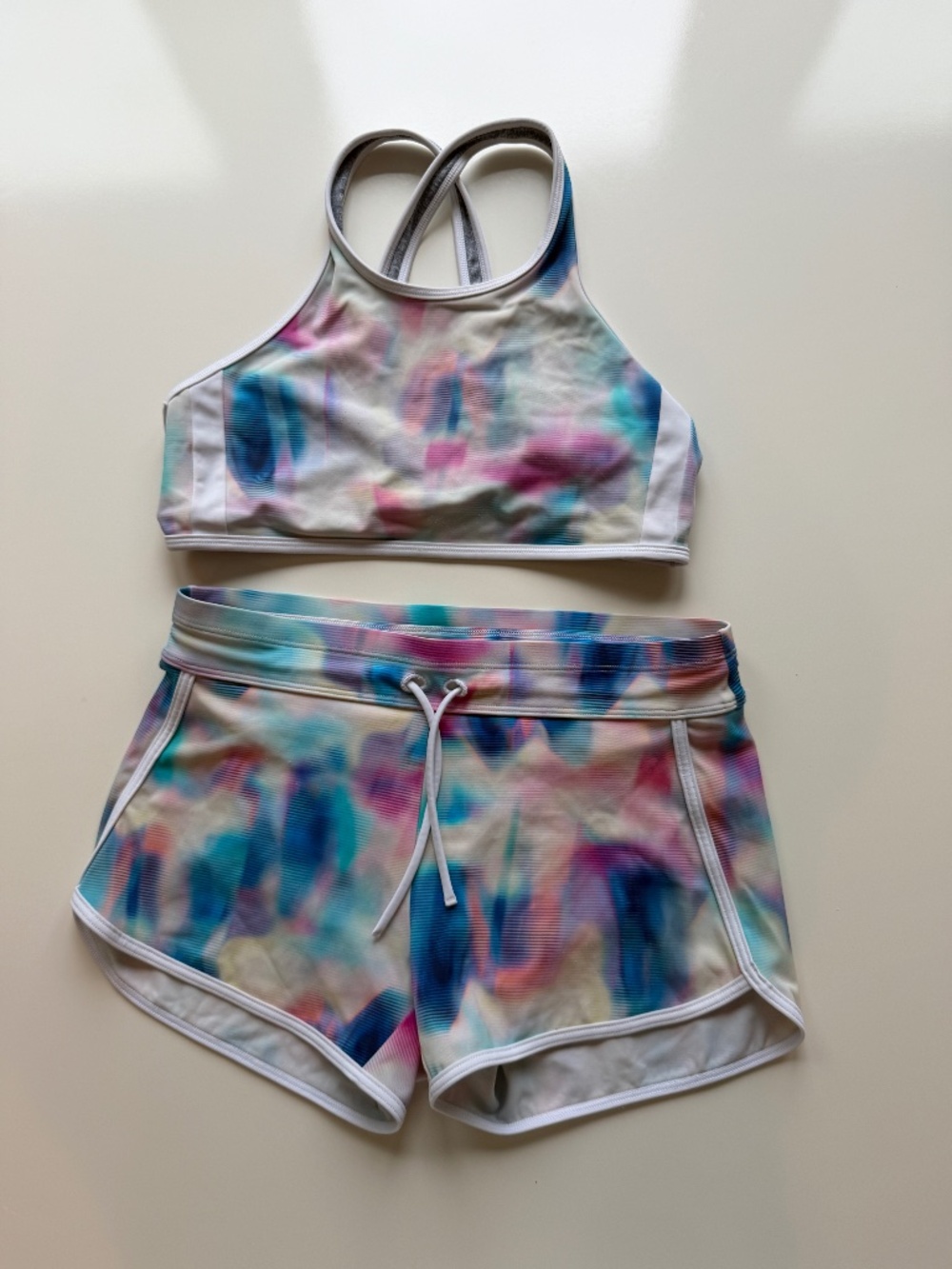 Athleta girl swim set, sports bra/shorts, girls size 16 (XXL)